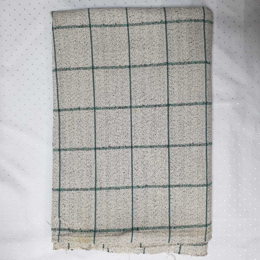 Ткань для платья/костюма, двухсторонняя, цвет серый в зеленую клетку, 92х280см.. Картинка 5
